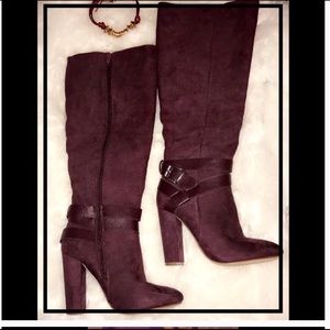 Gorgeous Maroon Boots! Wide Calf